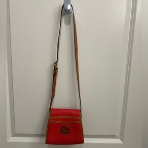 Dooney & Bourke Red and Tan Crossbody Bag